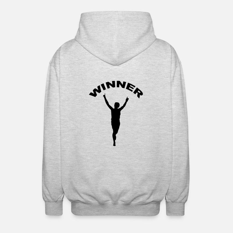 winner runner - Veste à capuche unisexe - gris clair chiné