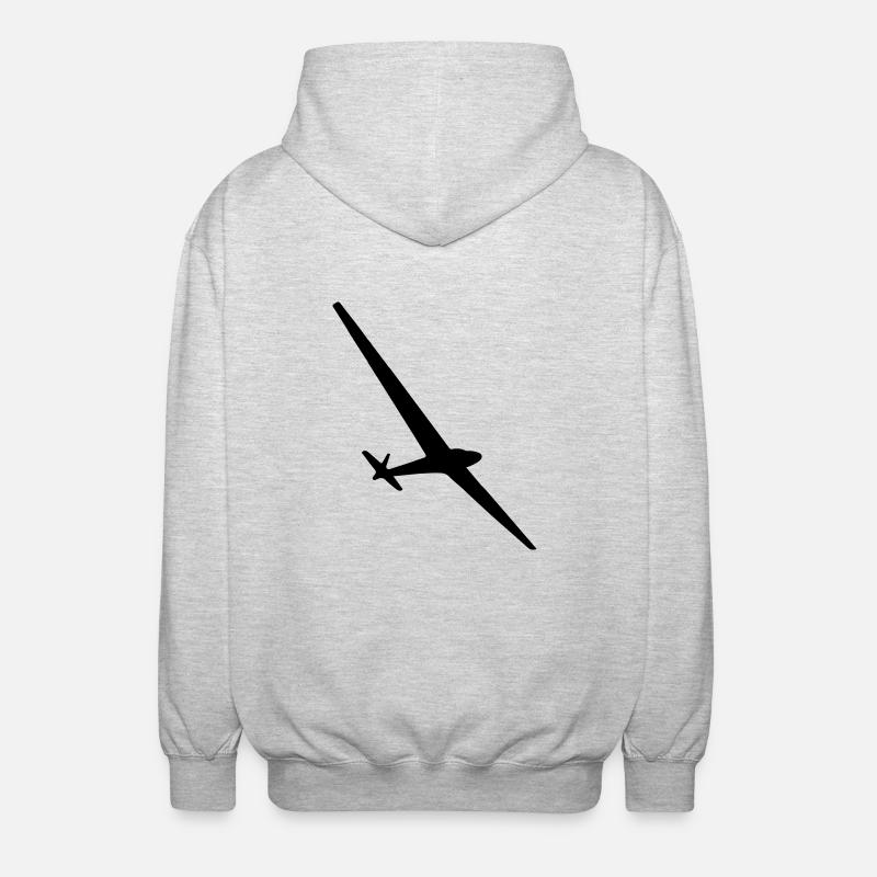 Glider Sailplane - Unisex Kapuzenjacke - Hellgrau meliert