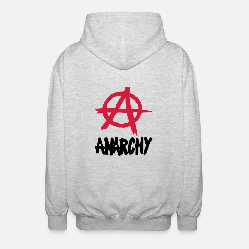 Anarchy__V002 - Veste à capuche unisexe - gris clair chiné