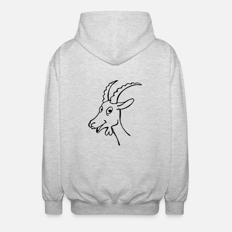 Ziegen Kitz - Unisex Kapuzenjacke - Hellgrau meliert