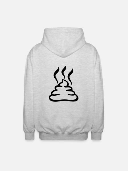shit_smell__f1 - Unisex Hooded Jacket - light heather grey