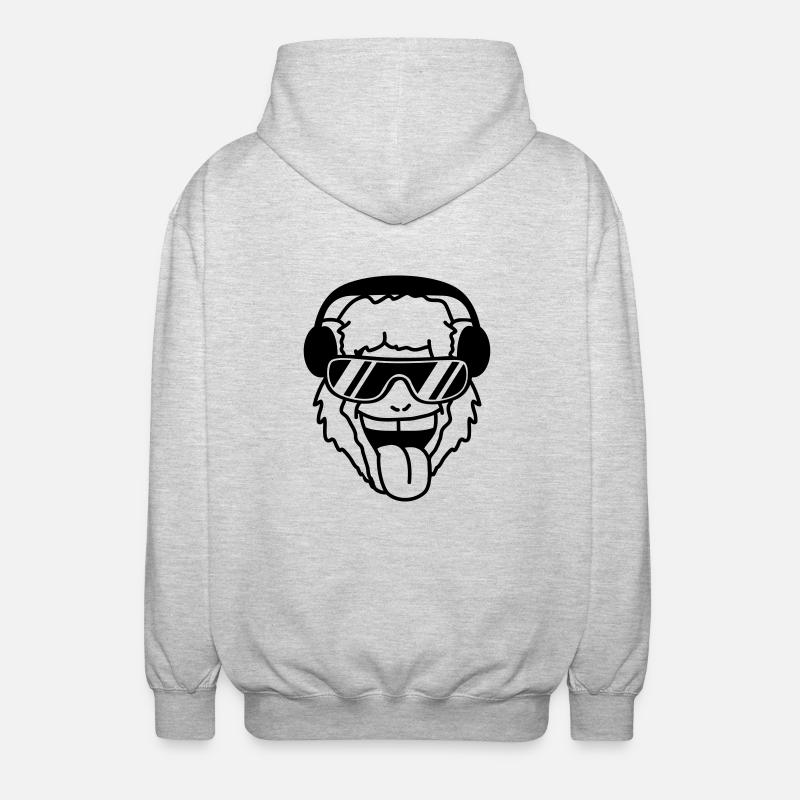 Cool Monkey - Unisex Kapuzenjacke - Hellgrau meliert