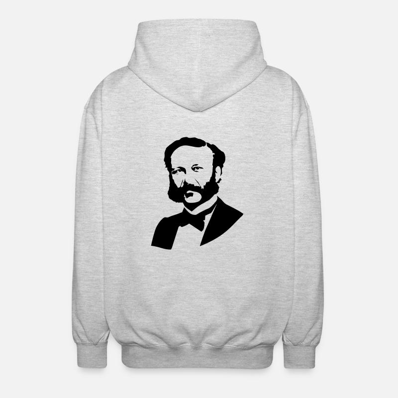 Henry Dunant - Unisex Kapuzenjacke - Hellgrau meliert