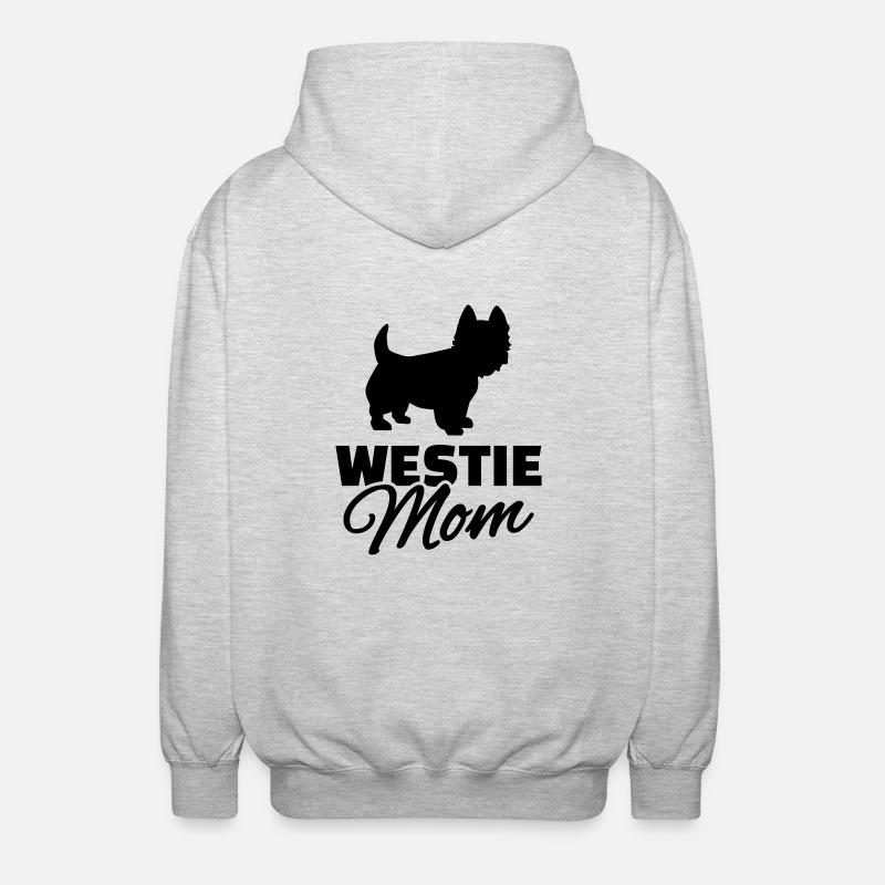 Westie - Unisex Kapuzenjacke - Hellgrau meliert