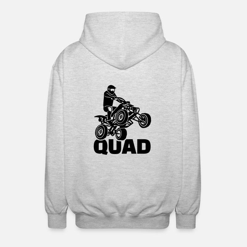 Quad - Unisex Kapuzenjacke - Hellgrau meliert