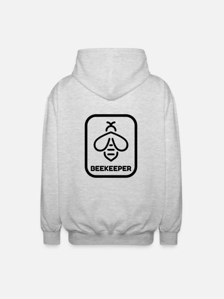 Beekeeping Beekeeper Bee Imker Apiculture - Unisex Hooded Jacket - light heather grey