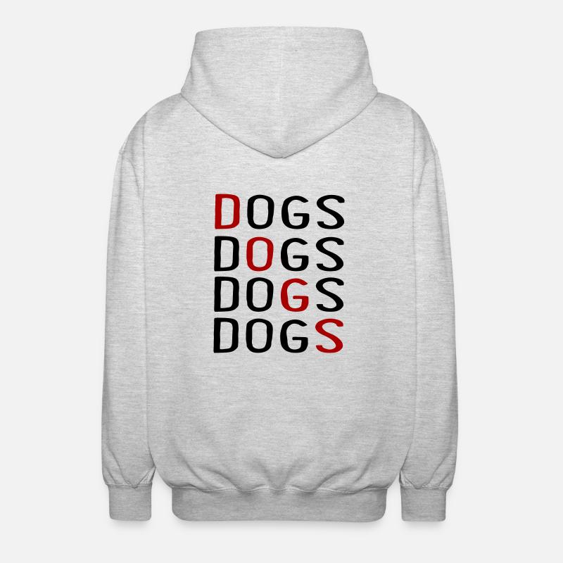 Hunde - Unisex Kapuzenjacke - Hellgrau meliert