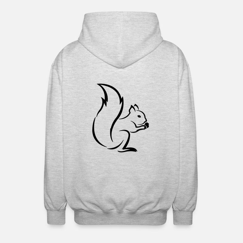 Eichhörnchen - Unisex Kapuzenjacke - Hellgrau meliert