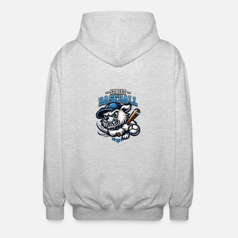 Baseball de rue - Veste à capuche unisexe - gris clair chiné