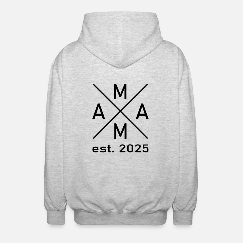 Mama 2025 - Unisex Kapuzenjacke - Hellgrau meliert