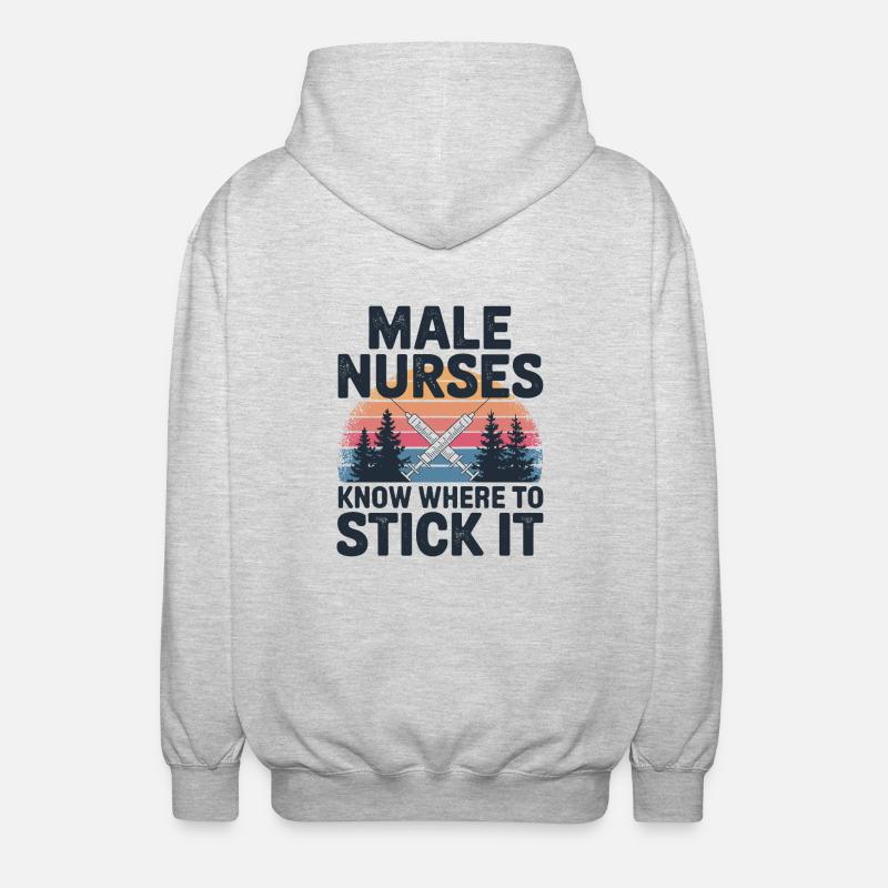 Stolz auf den Pflegeberuf - Unisex Kapuzenjacke - Hellgrau meliert