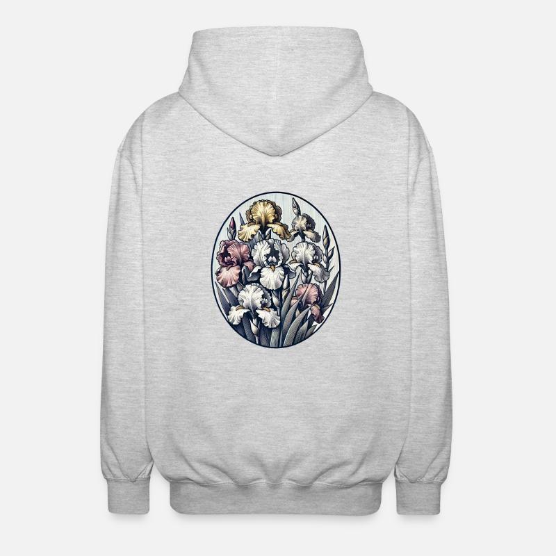 Iris - Veste à capuche unisexe - gris clair chiné