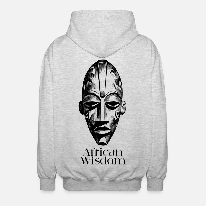 African_wisdom_ - Veste à capuche unisexe - gris clair chiné