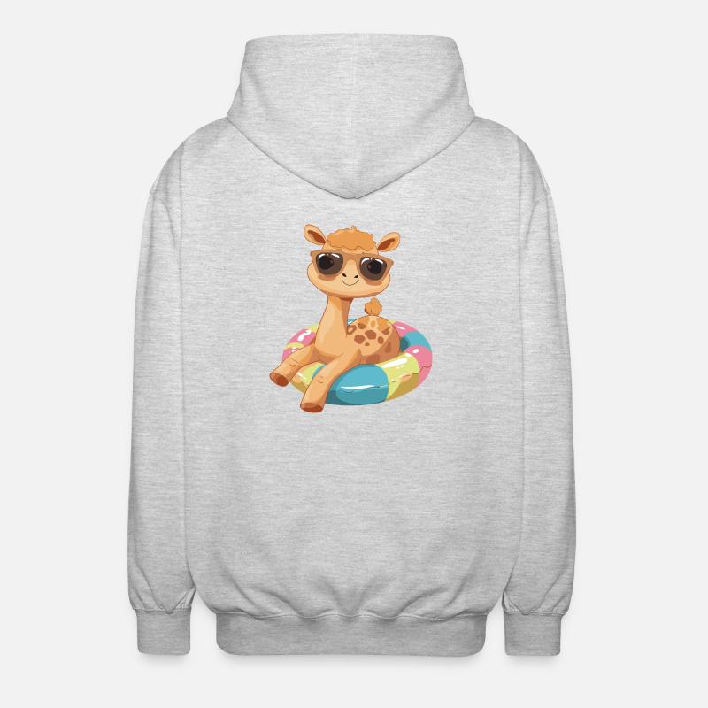 Kamel Comic Cool - Unisex Kapuzenjacke - Hellgrau meliert