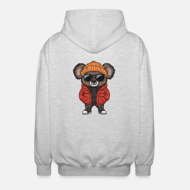 Koala Cool BD - Veste à capuche unisexe - gris clair chiné