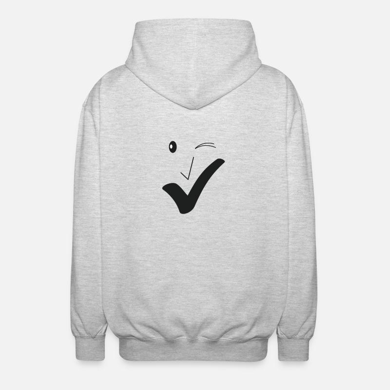 Feines Lächeln Feines Gesicht A03. - Unisex Kapuzenjacke - Hellgrau meliert