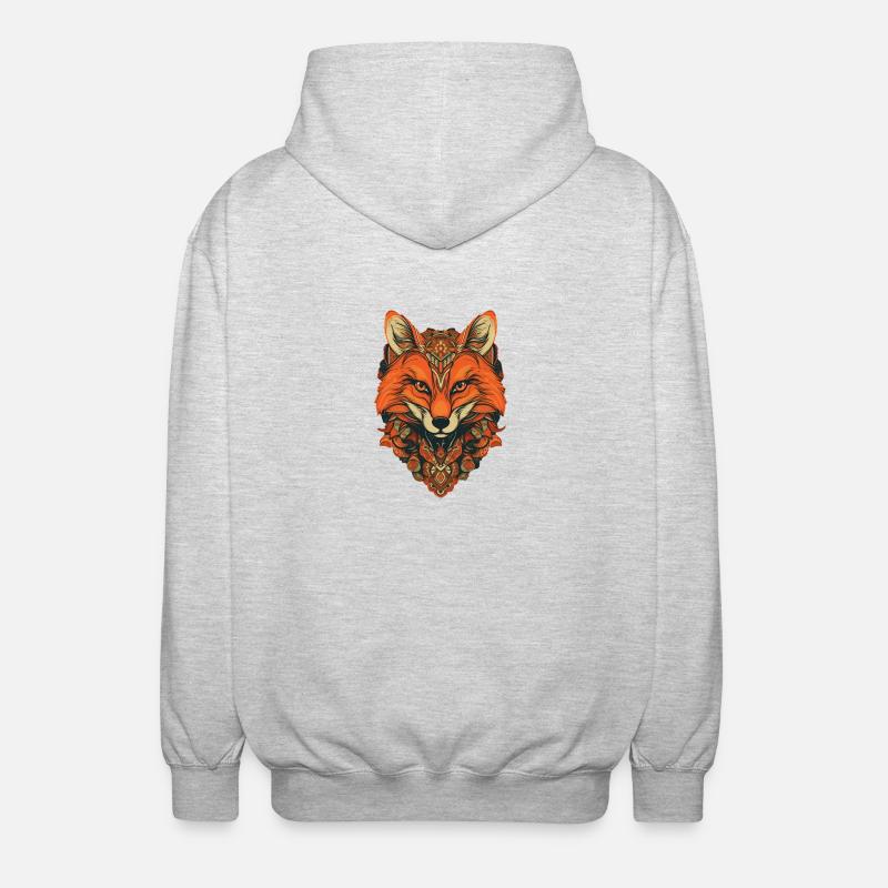 Renard - Veste à capuche unisexe - gris clair chiné