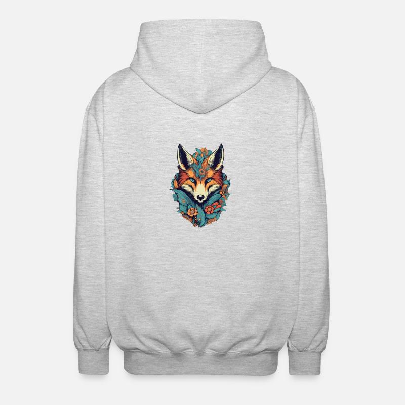 Renard - Veste à capuche unisexe - gris clair chiné
