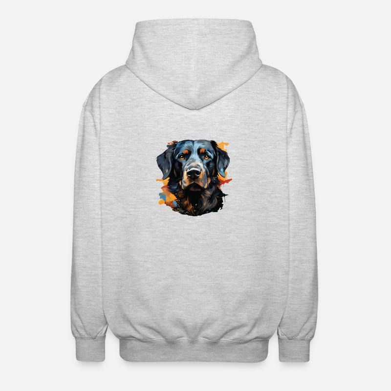 Hund - Unisex Kapuzenjacke - Hellgrau meliert