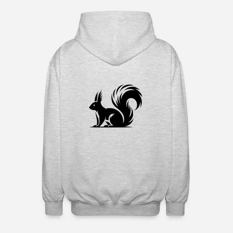 Mignon mignon écureuil Dessin - Veste à capuche unisexe - gris clair chiné