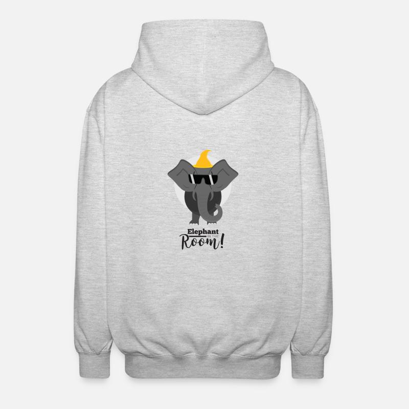 Elefant - Unisex Kapuzenjacke - Hellgrau meliert