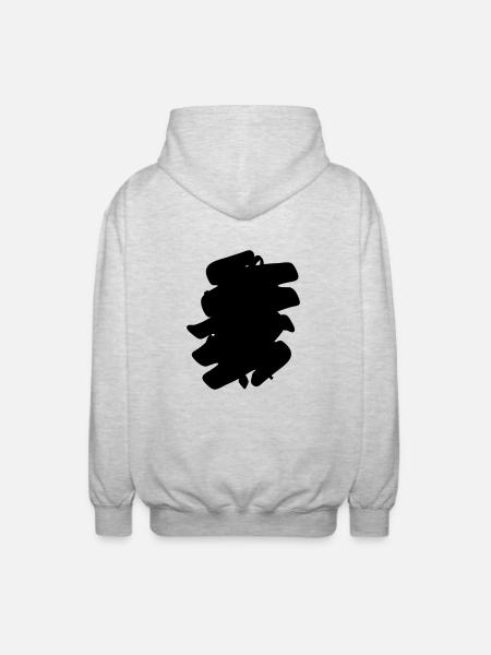 Vibe with me - Unisex Kapuzenjacke - Hellgrau meliert