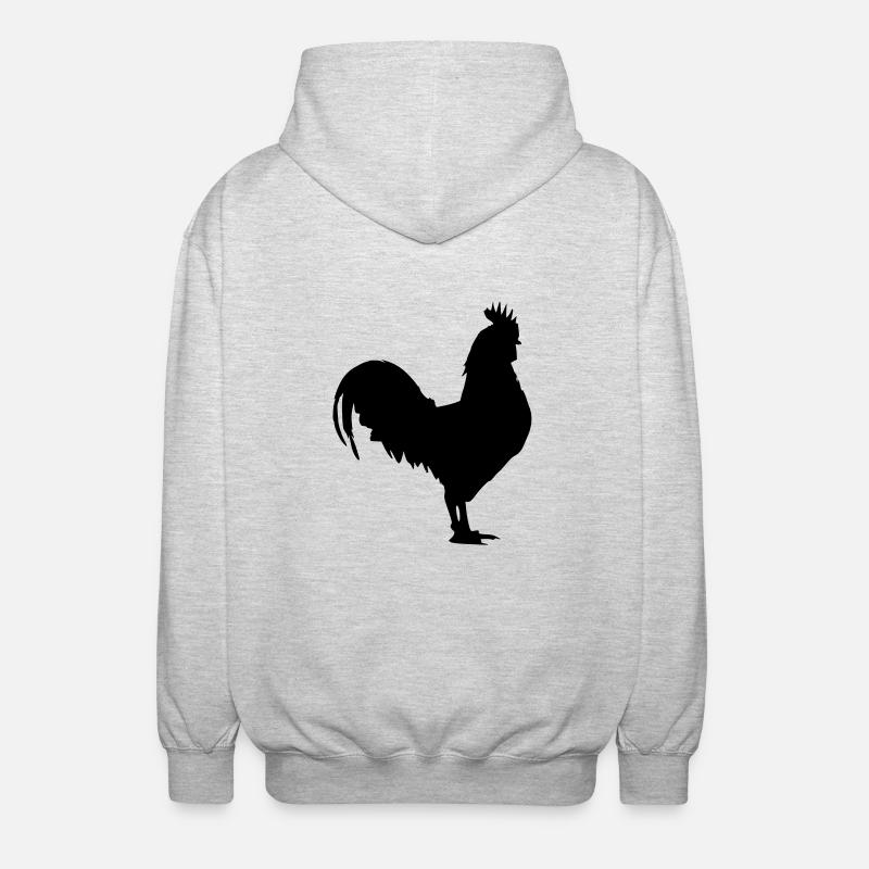 Hahn - Unisex Kapuzenjacke - Hellgrau meliert