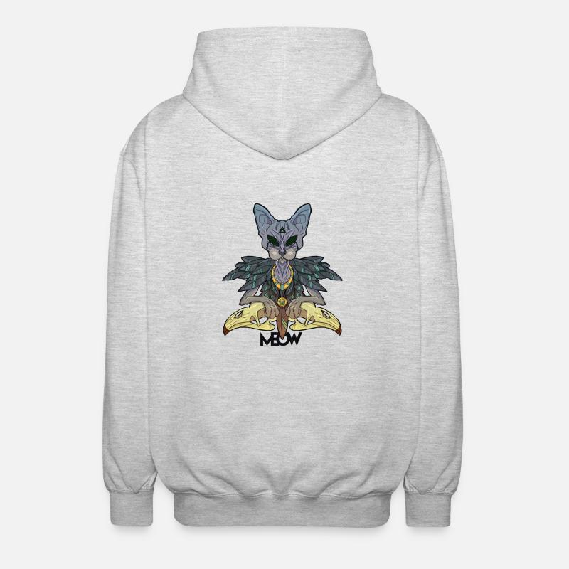 Roi chat - Veste à capuche unisexe - gris clair chiné