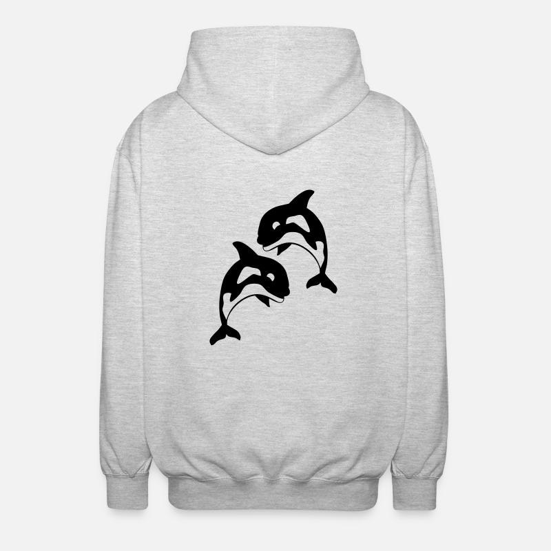 orca - Veste à capuche unisexe - gris clair chiné