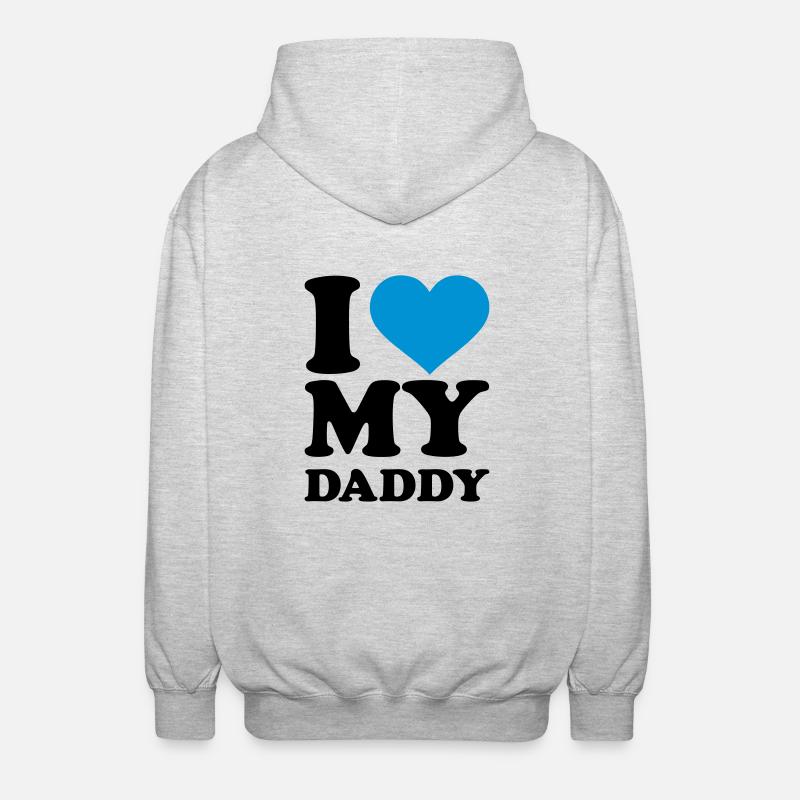 I love my Daddy - Veste à capuche unisexe - gris clair chiné