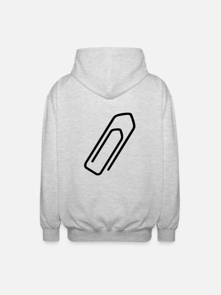 Paper clip - Unisex Hooded Jacket - light heather grey