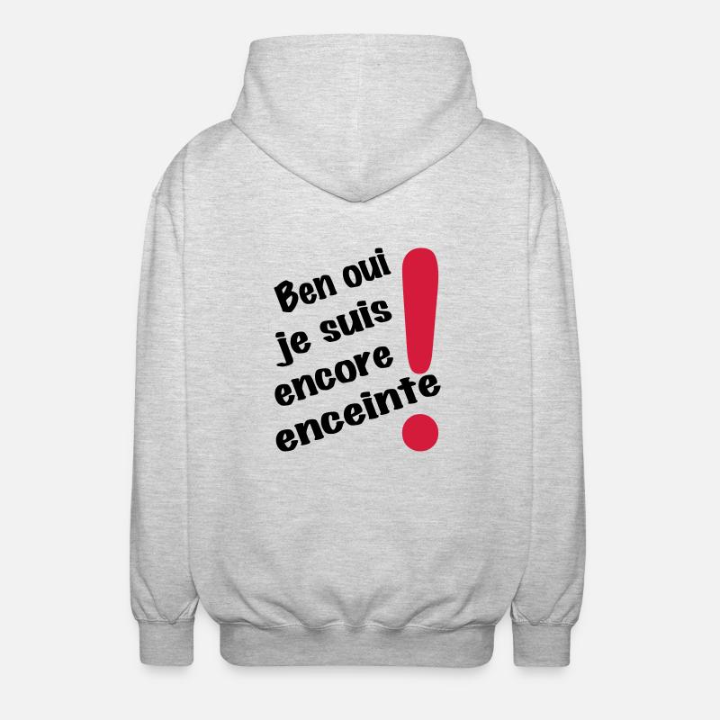 encore enceinte - Veste à capuche unisexe - gris clair chiné