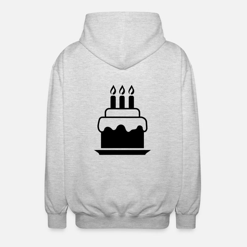 Kuchen - Unisex Kapuzenjacke - Hellgrau meliert