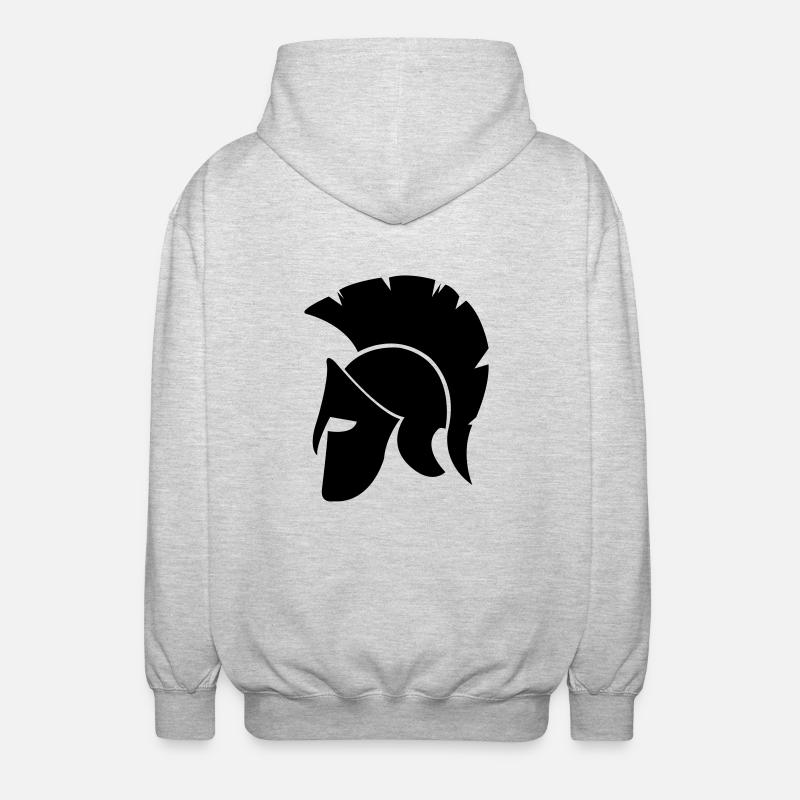 sparta_helm - Unisex Kapuzenjacke - Hellgrau meliert