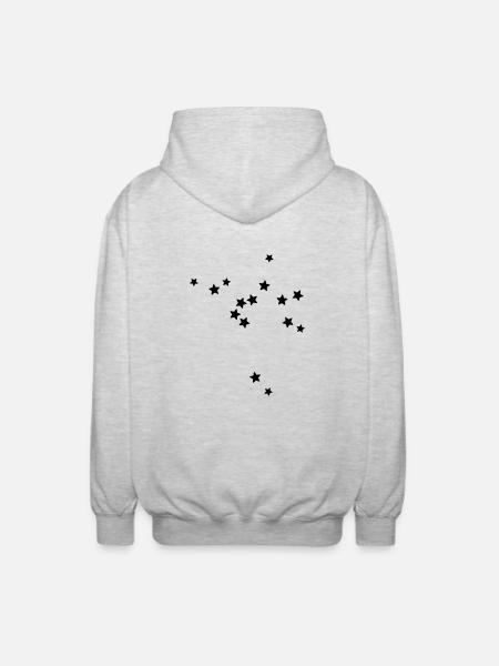 zodiac sign Sagittarius - Unisex Hooded Jacket - light heather grey