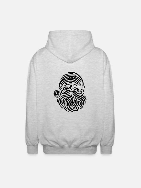 Dongxiang - Veste à capuche unisexe - gris clair chiné