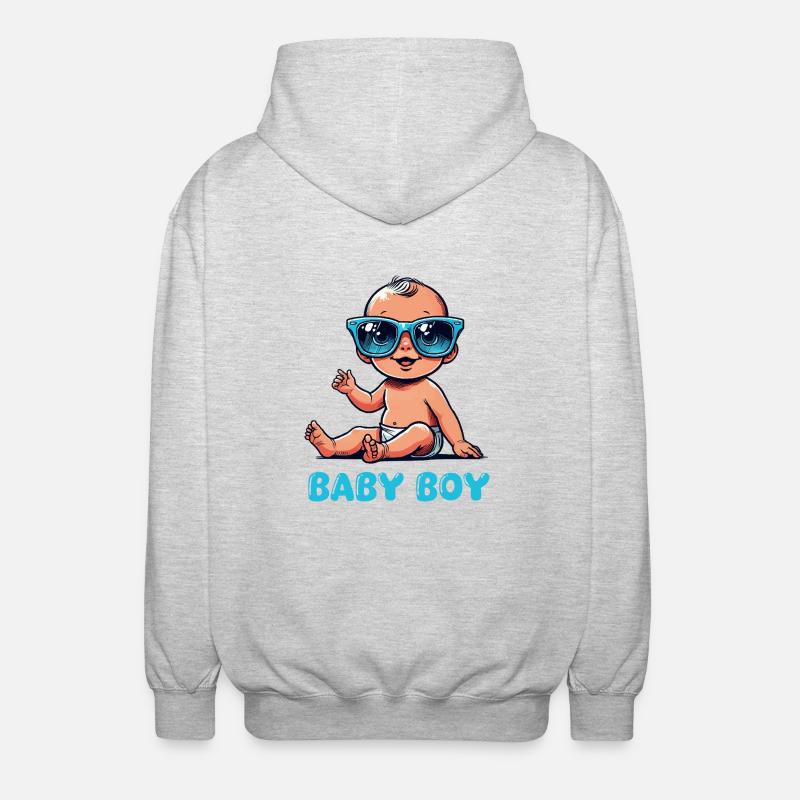 Bande dessinée pour bébé - Veste à capuche unisexe - gris clair chiné