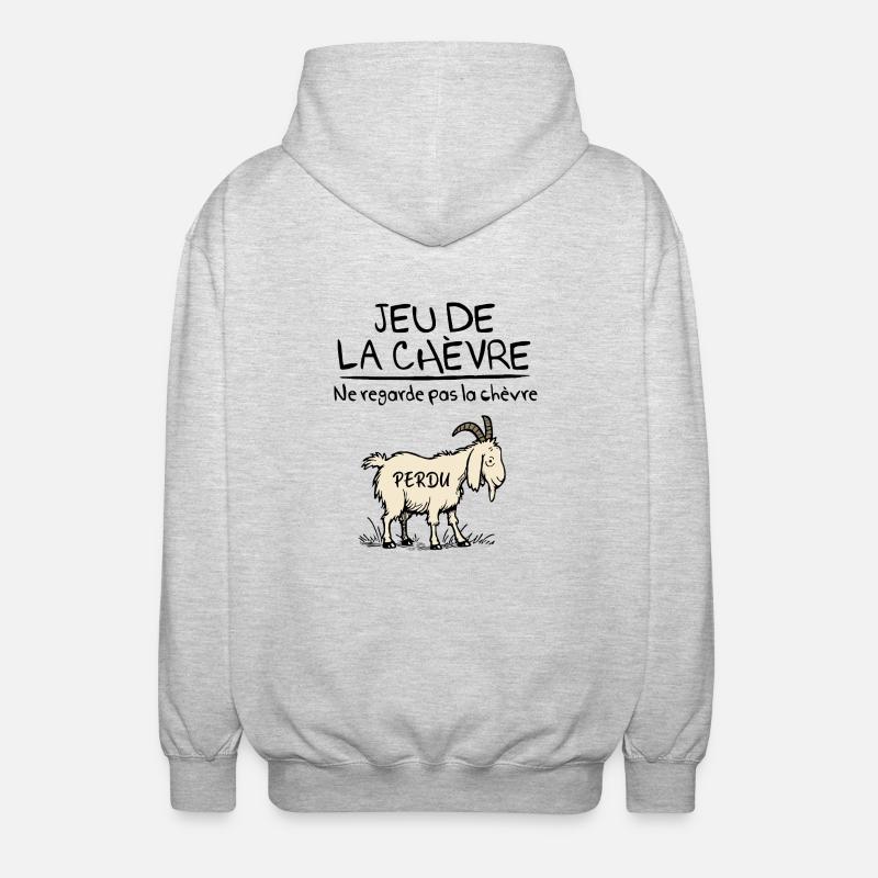 Le jeu de la chèvre - Veste à capuche unisexe - gris clair chiné