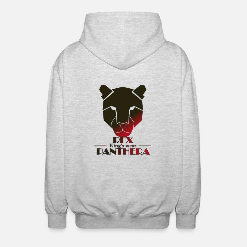 Rex panthera - Unisex Kapuzenjacke - Hellgrau meliert