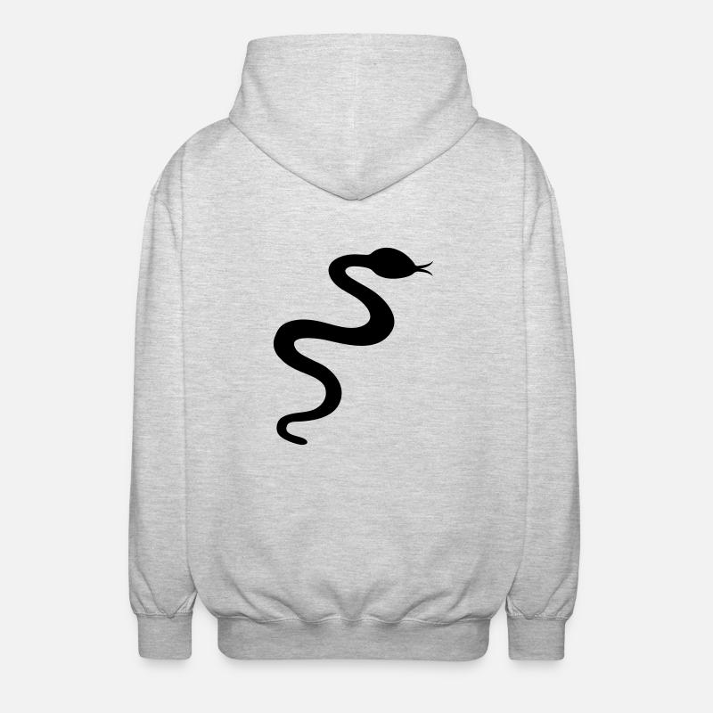 serpent - Veste à capuche unisexe - gris clair chiné
