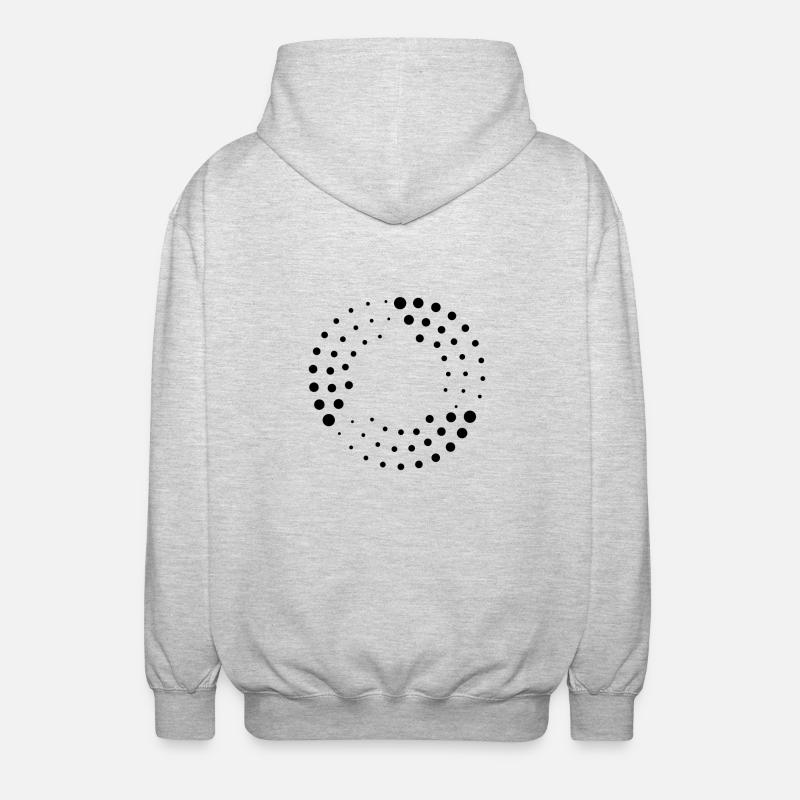 des points abstraits - Veste à capuche unisexe - gris clair chiné