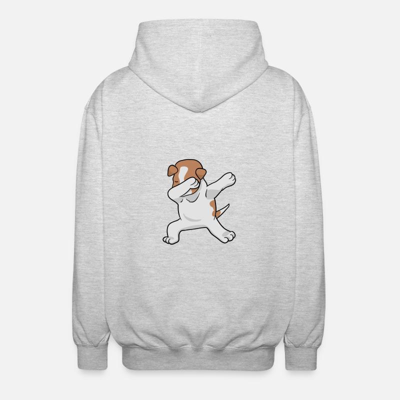 Jack Russell - Jack Russel Terrier - Veste à capuche unisexe - gris clair chiné