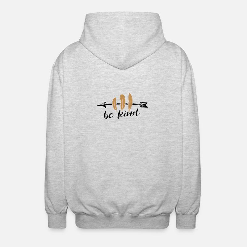 be kind gift - Unisex Kapuzenjacke - Hellgrau meliert