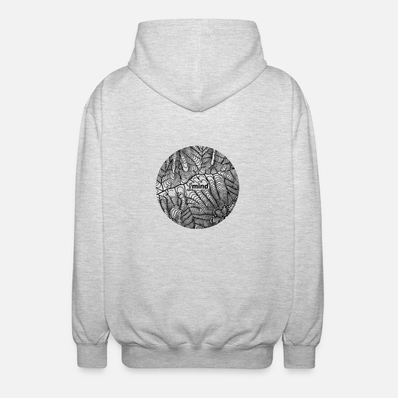 Tee Tree Mind Map - Unisex Hooded Jacket - light heather grey