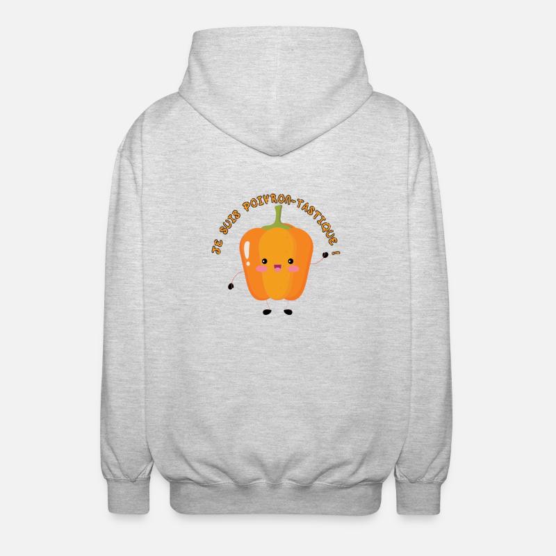 Ich bin ein tastischer Pfeffer - Unisex Kapuzenjacke - Hellgrau meliert
