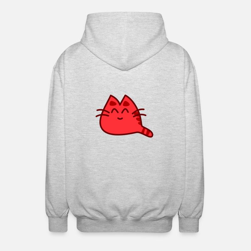 Cute Cat Cat Meow - Unisex Hooded Jacket - light heather grey