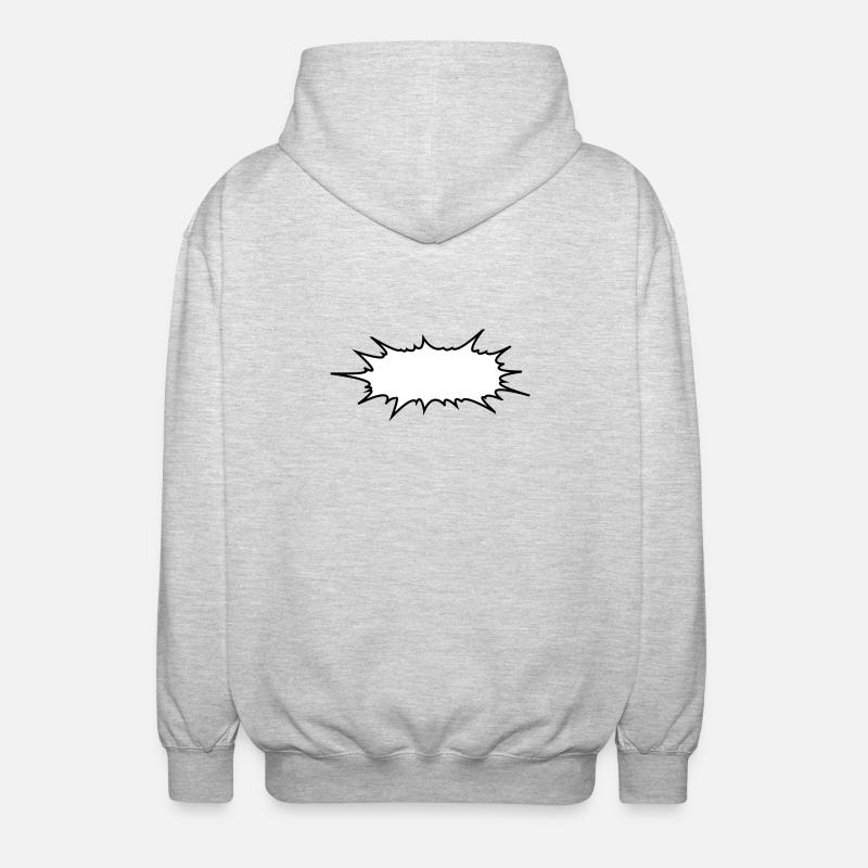 Splash speech bubble - Unisex Hooded Jacket - light heather grey