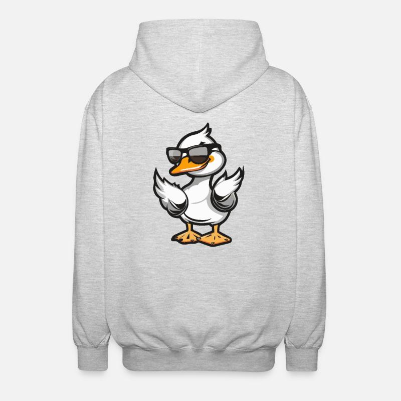 Gans Cool Comic - Unisex Kapuzenjacke - Hellgrau meliert