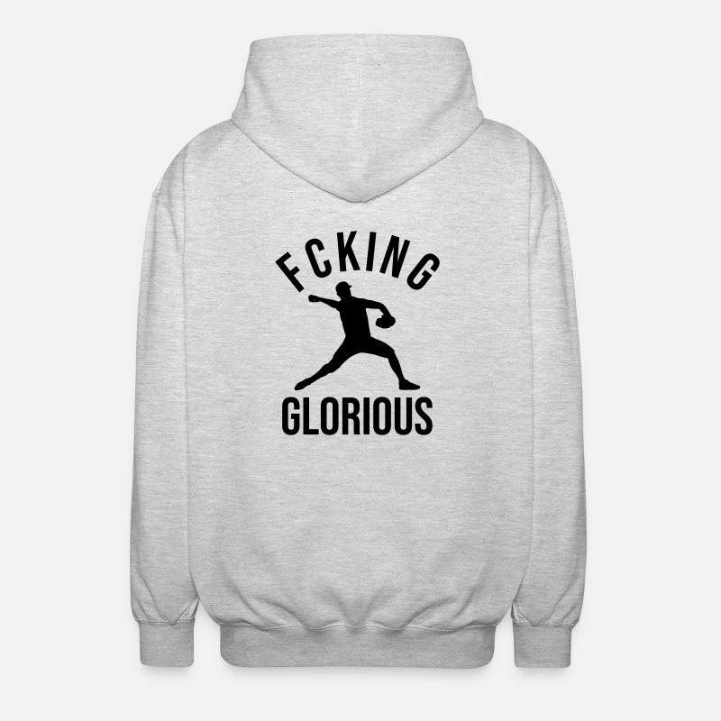 Baseball Pitcher Design Gift - Unisex Hooded Jacket - light heather grey