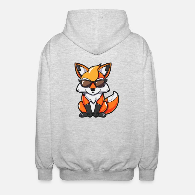Fox Comic Cool - Unisex Hooded Jacket - light heather grey